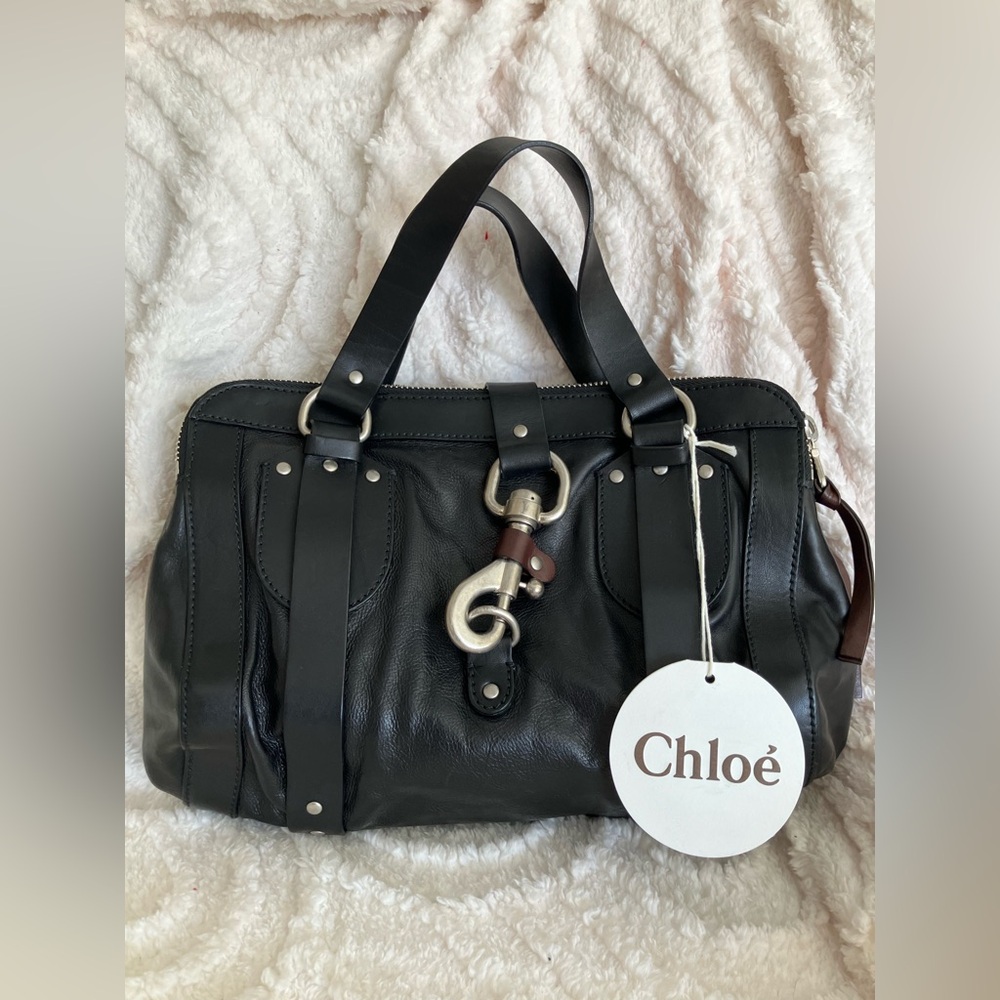 🖤MAY 3 day sale🖤CHLOE🖤 Kerala - Black Leather Satchel - EUC PRISTINE w tags
